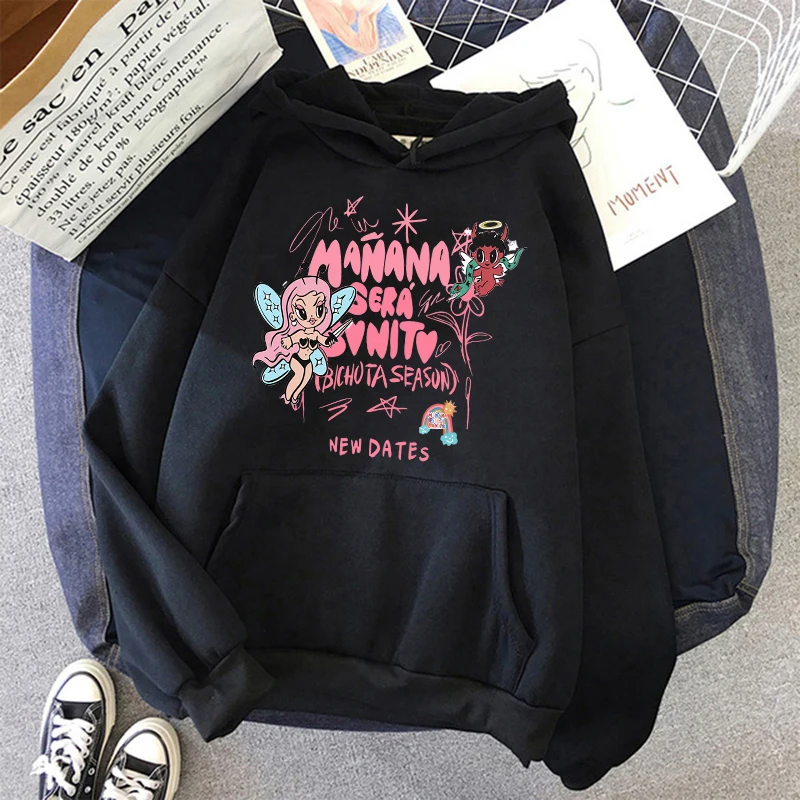 thumbnail image 1 of Sudadera con capucha de los años 90 para mujer, ropa de calle de moda gráfica, Manana, Sera Bonito, Bichota, Karol G, 1 of 3