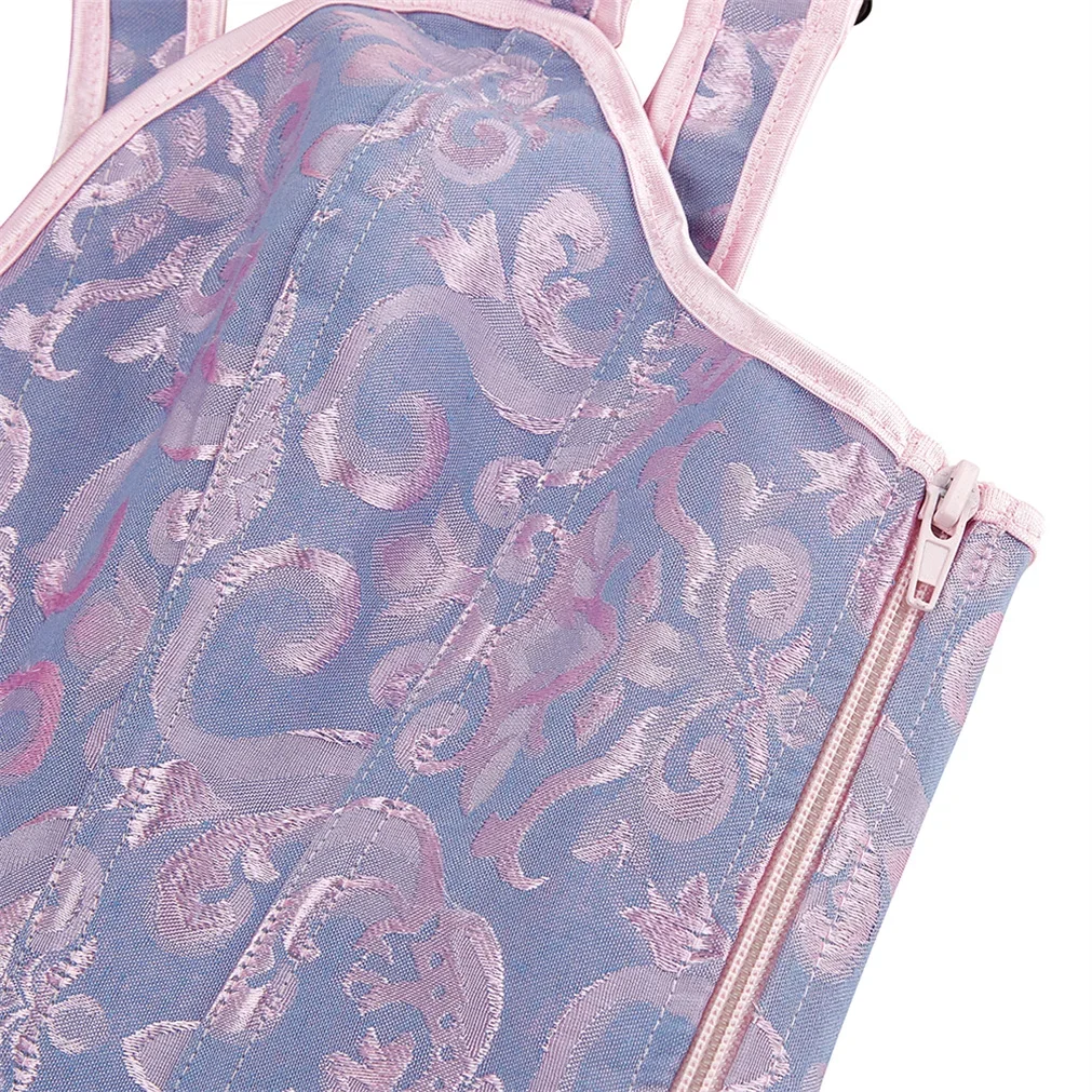 Women's Corset Bustier Gothic Jacquard Shoulder Straps Tank Overbust Renaissance Gorset Top Push Up Holiday Party Club Dance