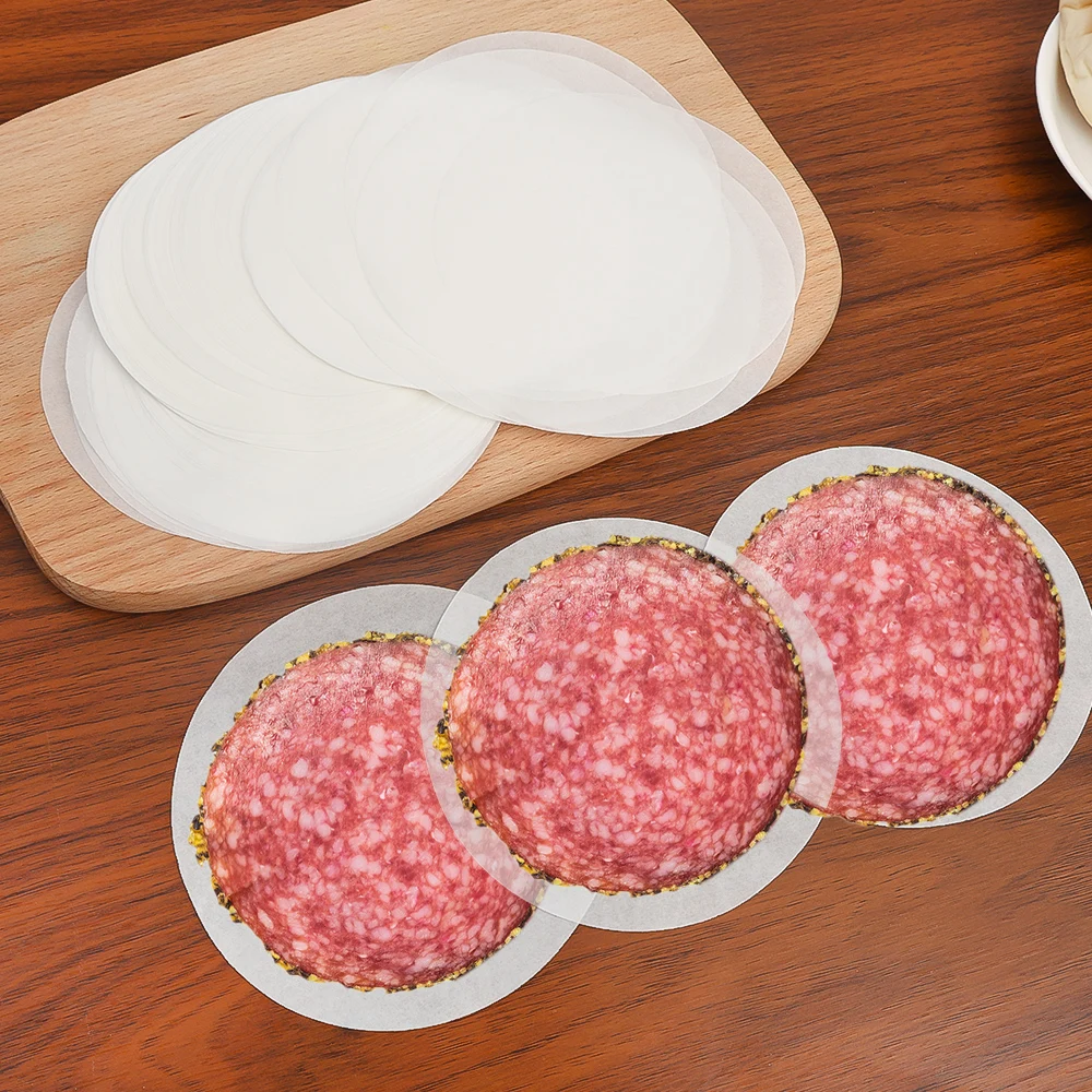 100pcs/pack Hamburger Food Pad Paper Round Square Disposable Hamburger Patty Separation Pad Non-stick Oil Paper Baking