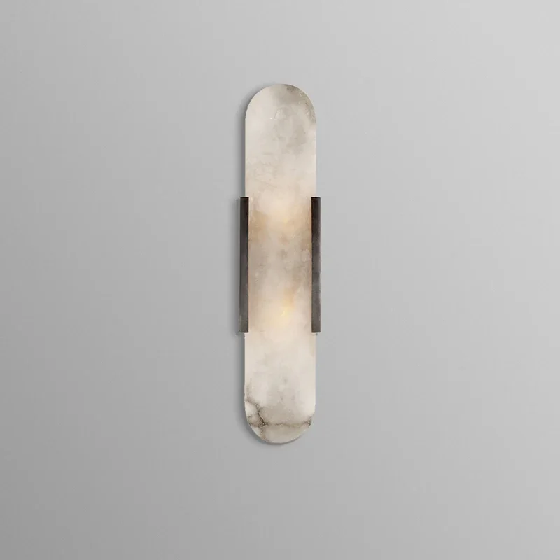 Modern Wall Light Minimalist Luxury Marble Sconce New Nordic Living Room Villa TV Background Bedroom Bedside Mirror Decor Lamps