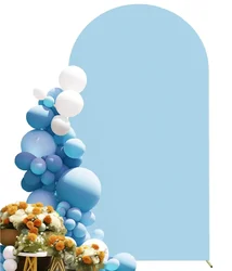 Elegant Sage Green Arch Backdrop Cover - 5FT 65x150cm (Baby blue)