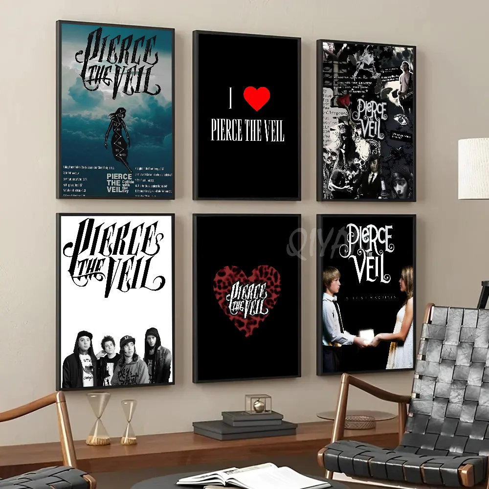 

Rock Pierce The Band Veil Poster Paper Print Home Living Room Bedroom Entrance Bar Restaurant Cafe Art Painting Decoration