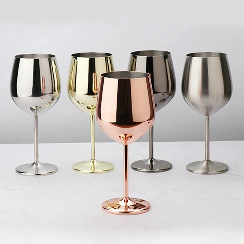 500ml Stainless Steel Cocktail Wine Glass - Elegant Bar and Restaurant Drinkware