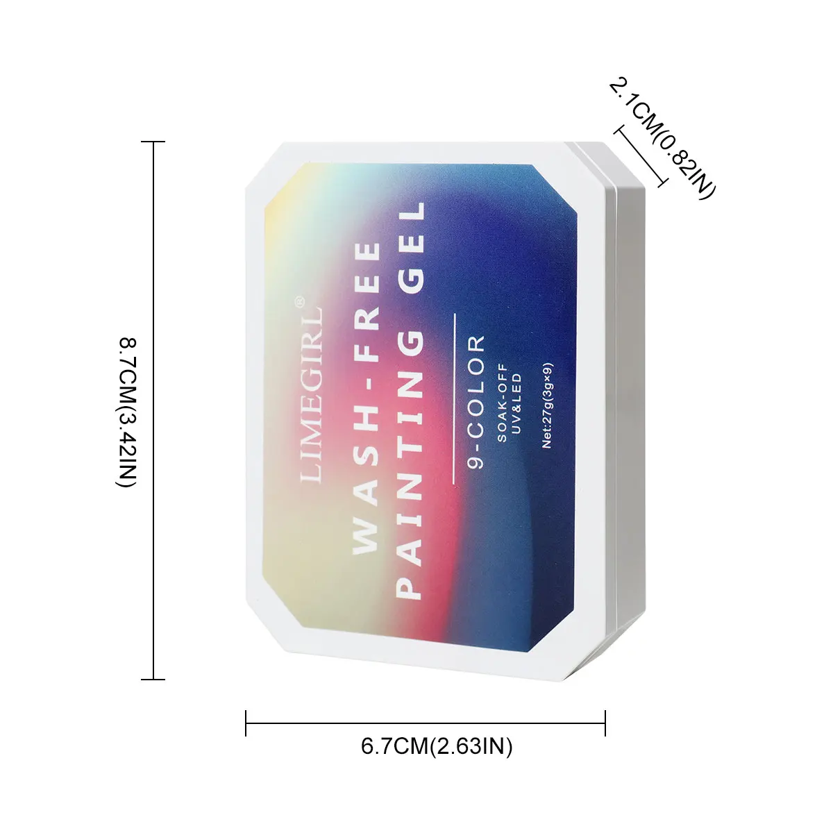 LIMEGIRL 그라디언트 젤 세트 반영구적-고광택-그라디언트-다채로운 네일 젤 폴리쉬 키트 네일 아트 디자인을 위한 쏙 오프 바니시