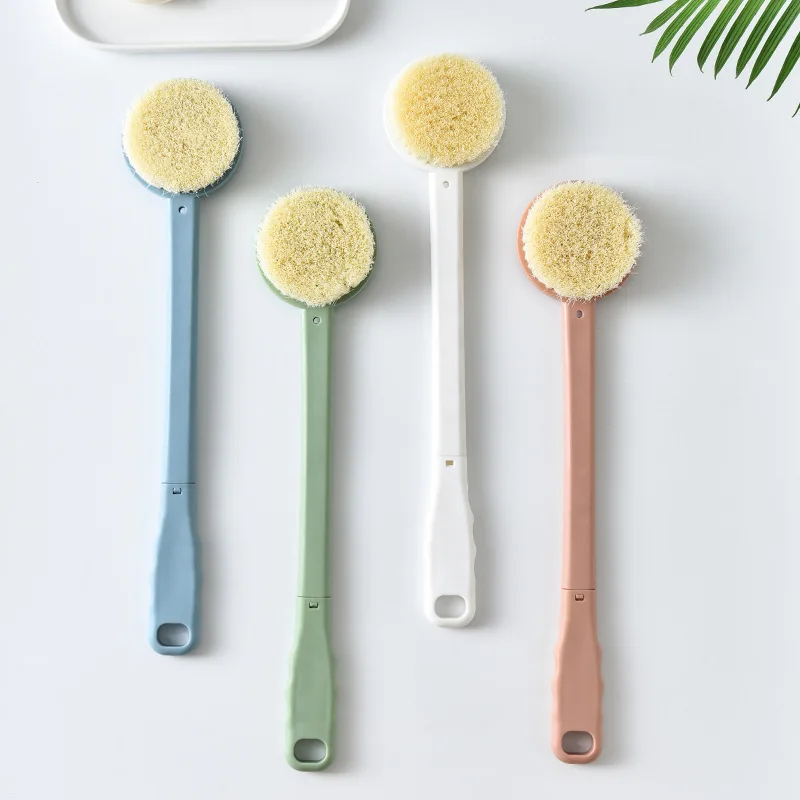 

1pc Bath Brush Long Handle Soft Hair Bath Brush Back Ball Brush Bathroom Body Brushes Mud Scrub Back Brush Massage Brush
