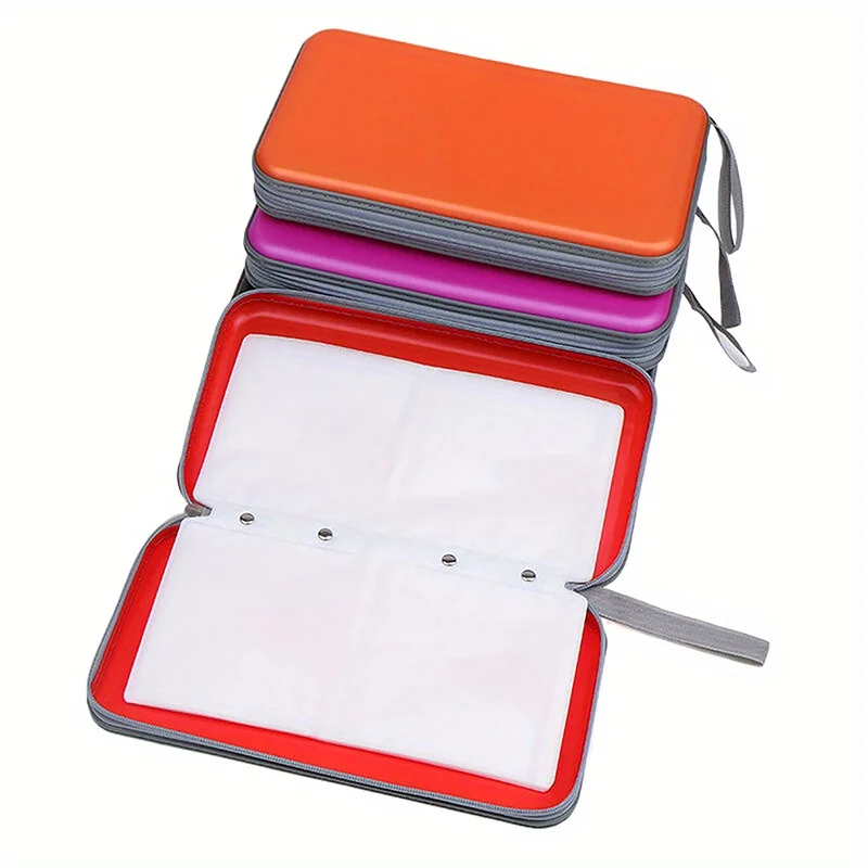 80 CD/DVD Clear Plastic Storage Case Durable & Portable For Home/Office/Travel Multi-Color Options