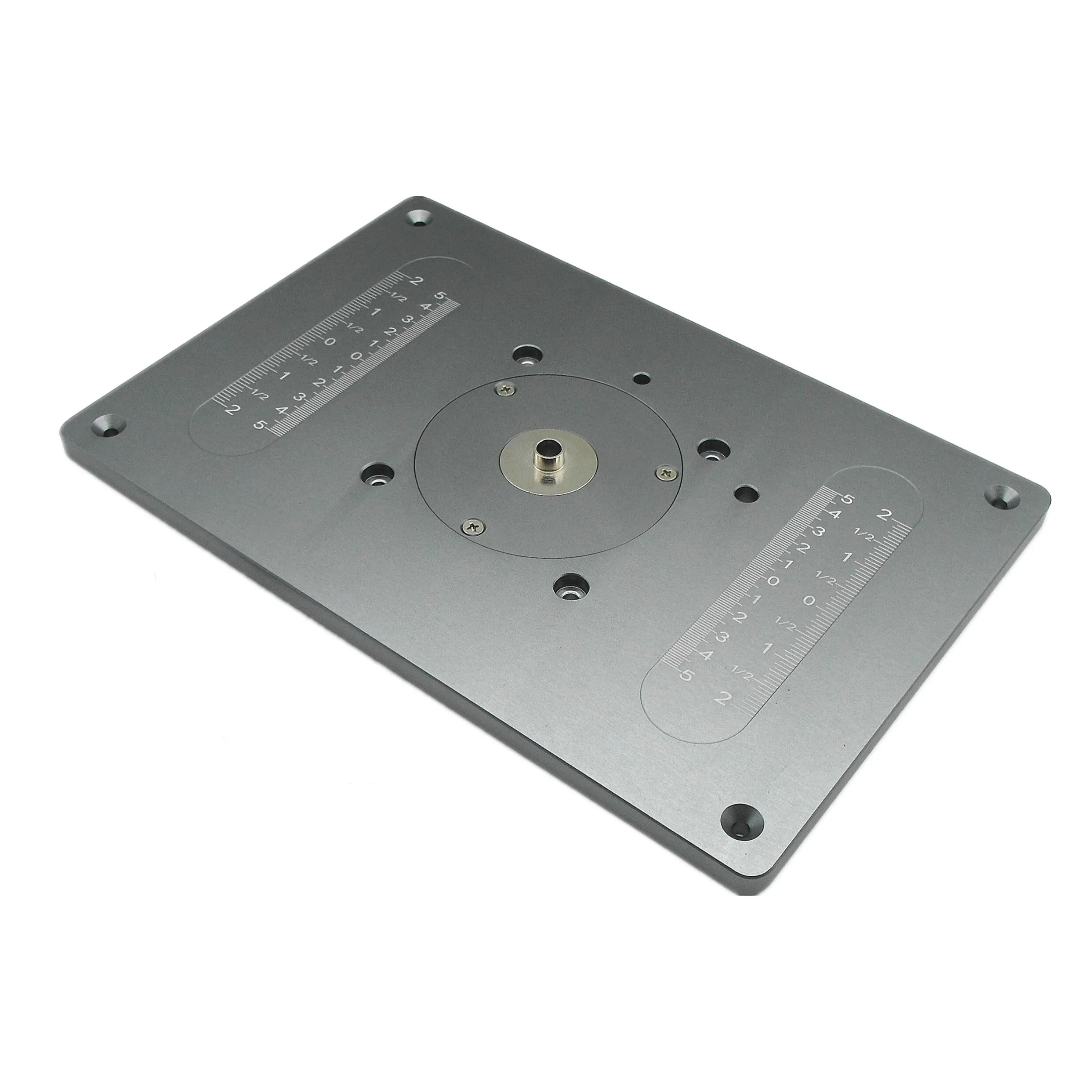 Router Table Insert Plate W Level Loc Rings and Router Template Bushing Guides Aluminum Router Table Saw Insert Plate Kit