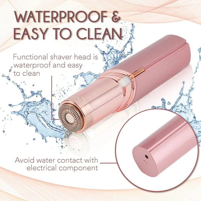 Epilator Face Hair Removal Lipstick Shaver Electric Eyebrow Trimmer Women Hair Remover USB Charging Mini Shaver Epilator 5