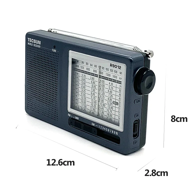 TECSUN R-9012 AM/FM/SW 12 バンド短波ラジオポータブル受信機 AN-05