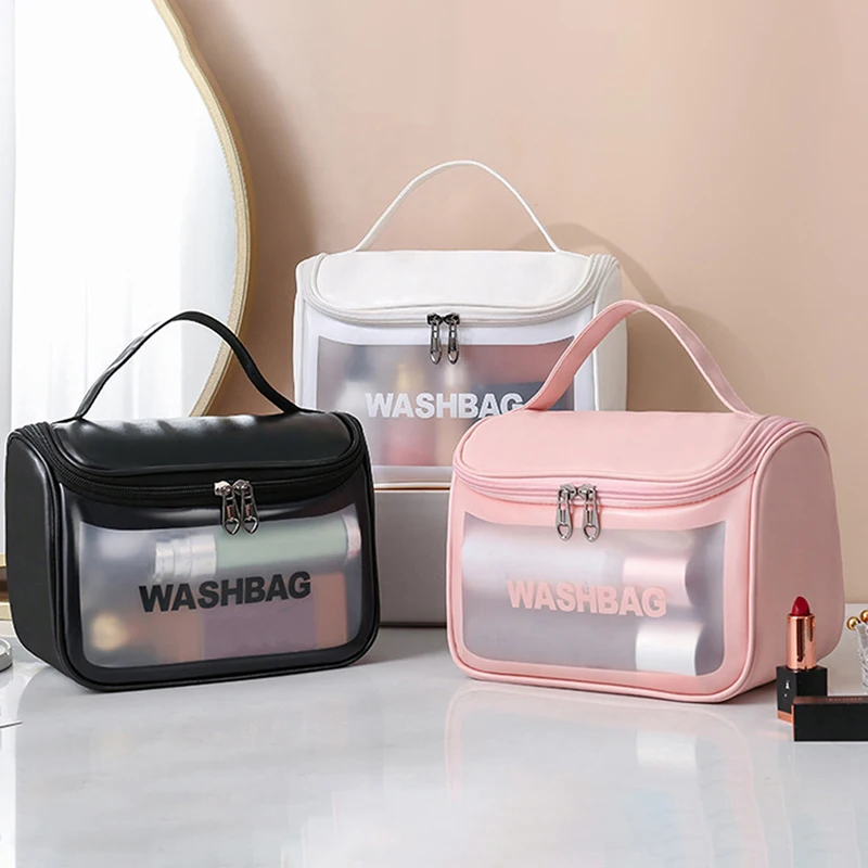 1PC New Ins Style Multifunctional Cosmetic Bag for Women Wash Bag Portable Waterproof Swimming Bag Home Travel Storage Bag Case 2