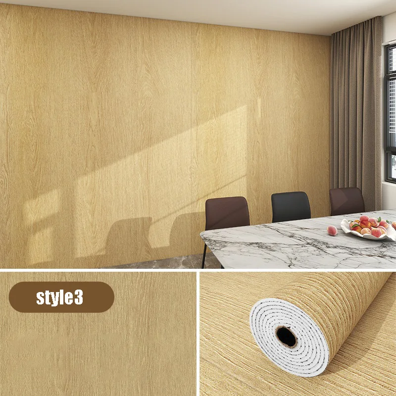 Vintage Wood Grain Waterproof  Wallpaper Peel & Stick Wood Stickers for Furniture Cabinets Desk Table Kitchen Counter Top Covers