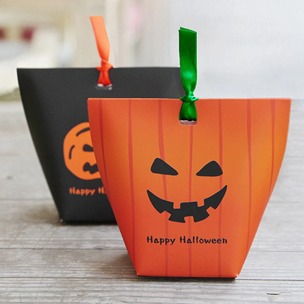 Halloween Cute Candy Cookies Confezione Regalo Cibo Snack Cartoni Happy Halloween Party Supplies 10 Pezzi