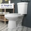 Elongated Toilet Two-Piece Toilets ADA Height 17.5" Comfort Chair Height Toilet Bowl With Soft Close Seat Dual Flush Toilet 4