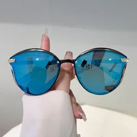 GM LUMIAS surdimensionné Vintage lunettes de soleil femmes nouvelle mode miroir extérieur nuances décontractées Ins à la mode Style coréen décor lunettes de soleil 2
