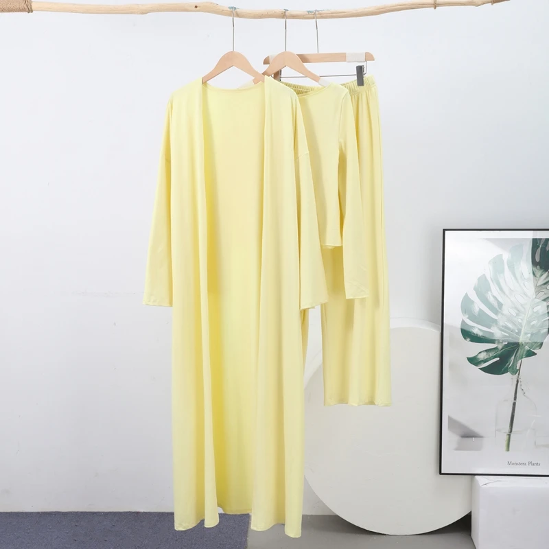 Elegante Feste Hosen Set Frauen Lose Lange Strickjacke Oansatz Volle Hülse Hemd Plissee Gerade Hosen 2025, Mode Büro Anzug – Detail 4