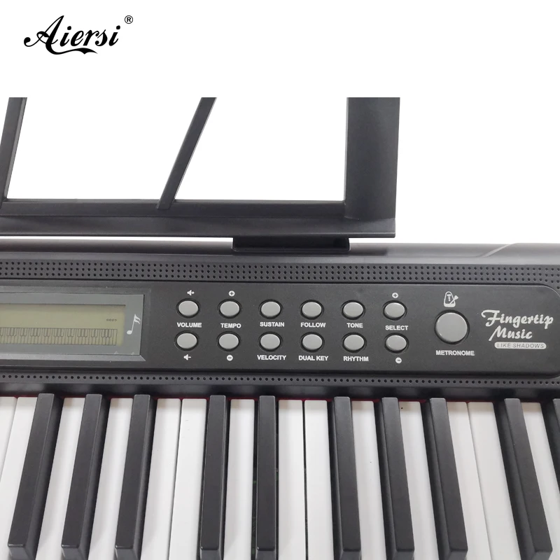 Aiersi-Portable Electronic Keyboard, 61 Key, Red ,Black, White Color