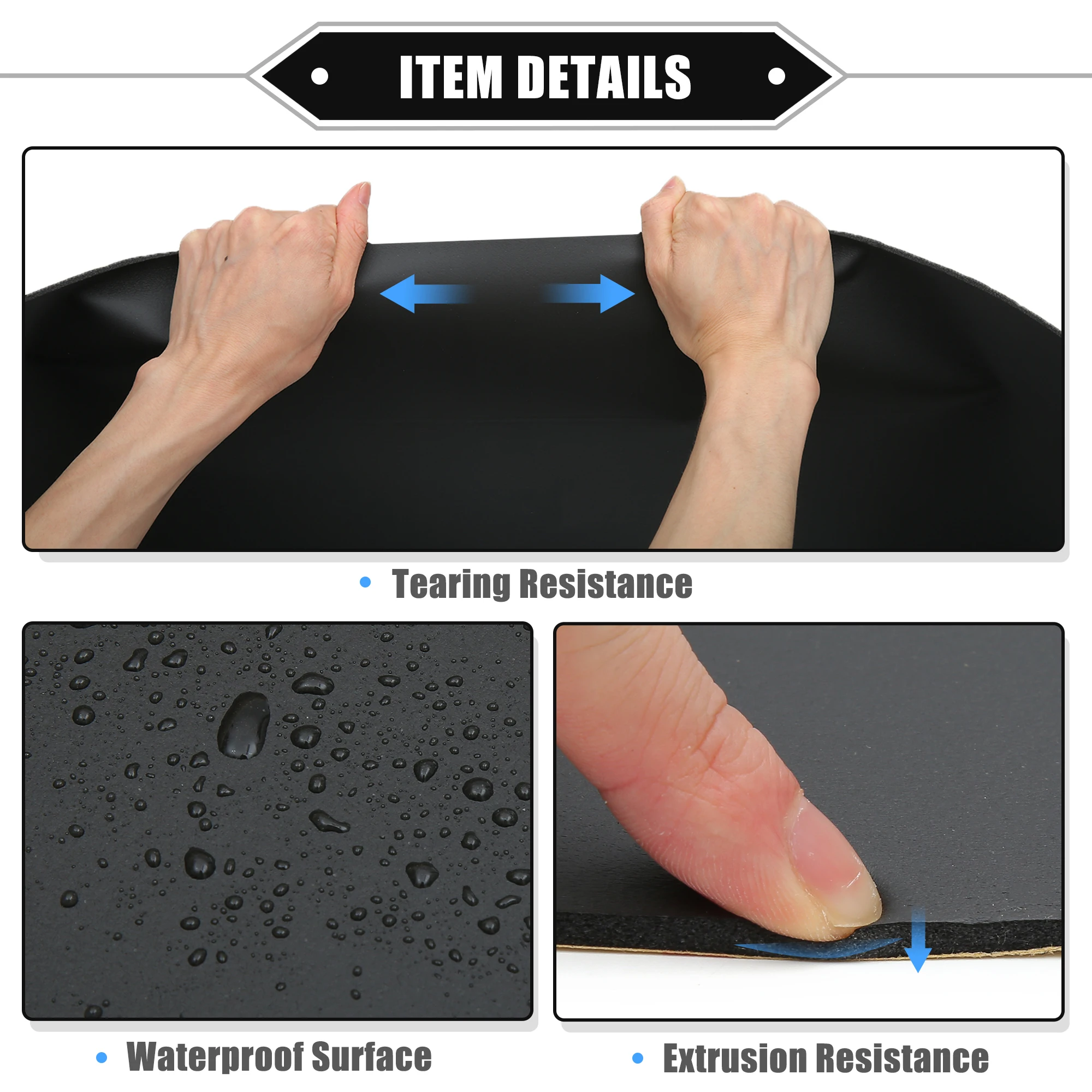 Sound Insulation Mat UXCELL 420x40cm 4mm 18sqft Heat Insulation Pad Universal For Car Door Floor Damping Self Adhesive Foam 1Roll