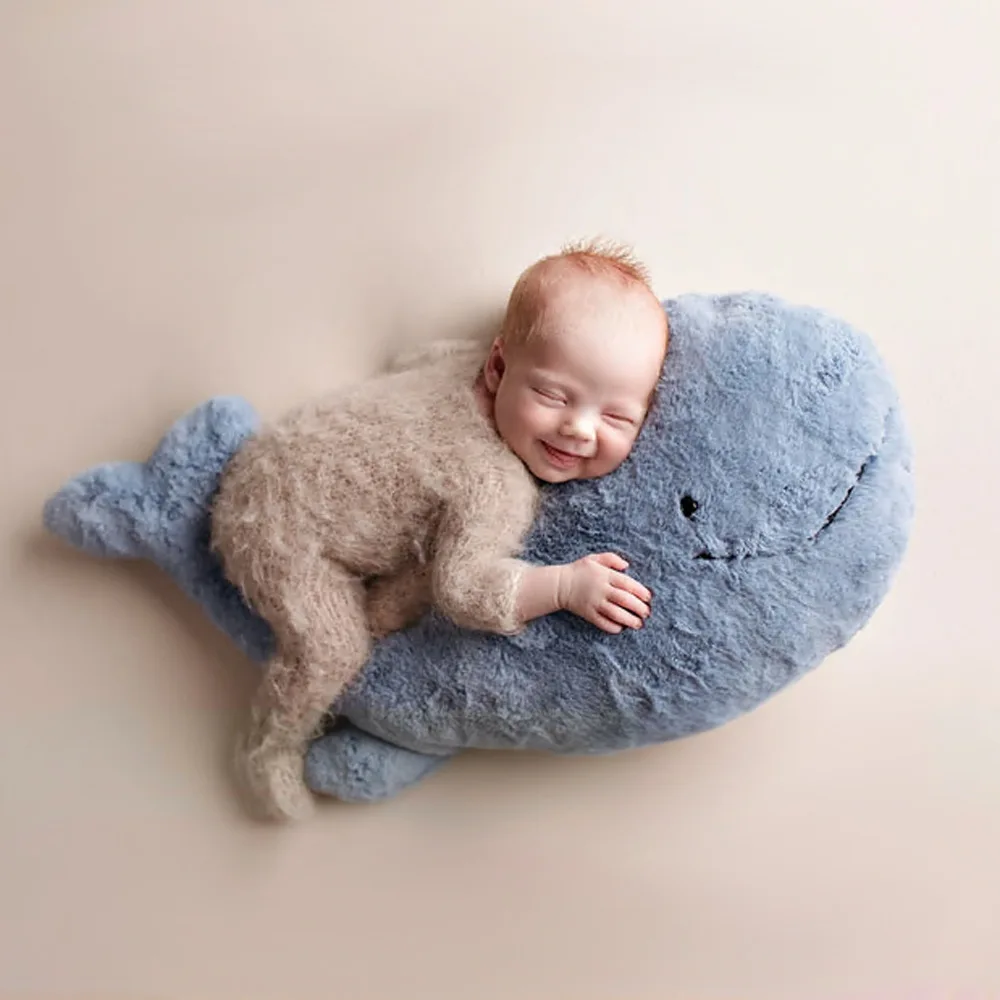 

❤️CYMMHCM Newborn Photography Props Accessories Whale Doll Studio Baby Photo Decoration Props Plush Toy Fotografia Gift