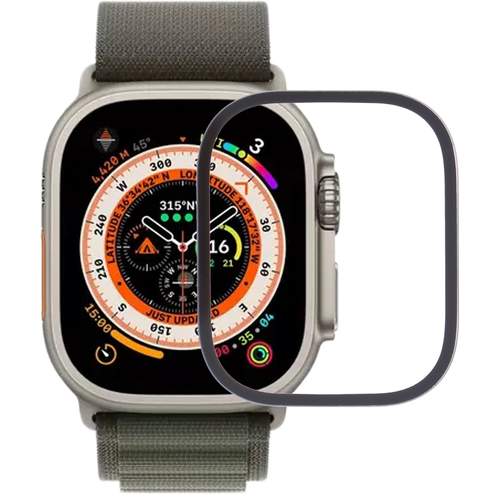 

Внешний стеклянный объектив переднего экрана для Apple Watch Ultra 49 мм