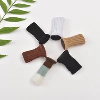 4pcs/set Knitting Chair Leg Covers Silicone Floor Protection Covers Thicken Wearproof Antislip Stools Furniture Protective Cover 3