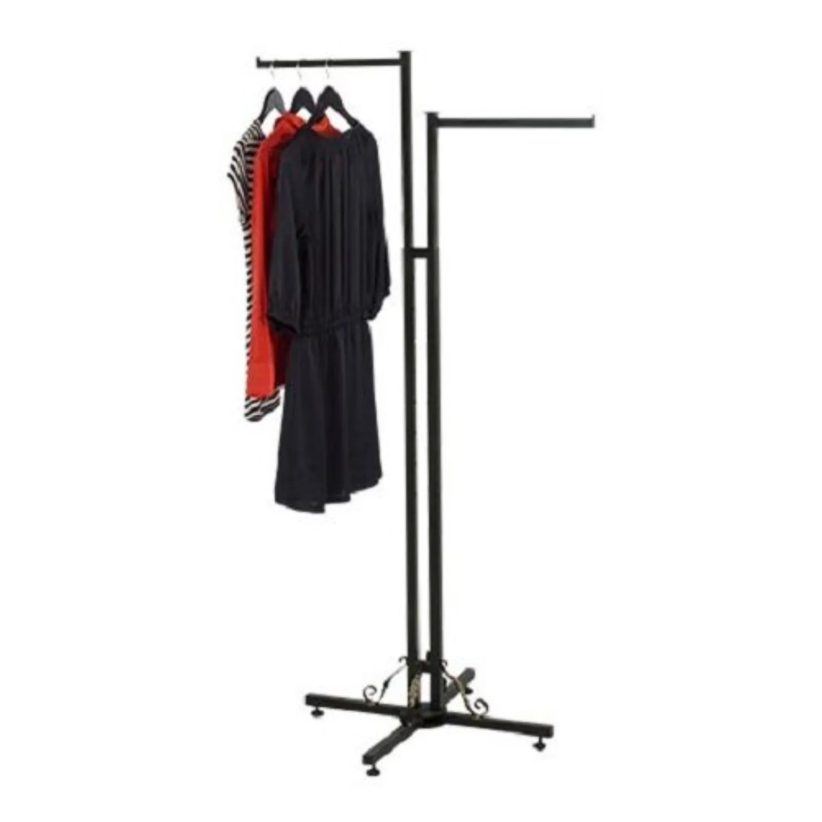 US Clothes Rack Two Way 2 Straight Arms Clothing Garment Retail Display 72 Metal