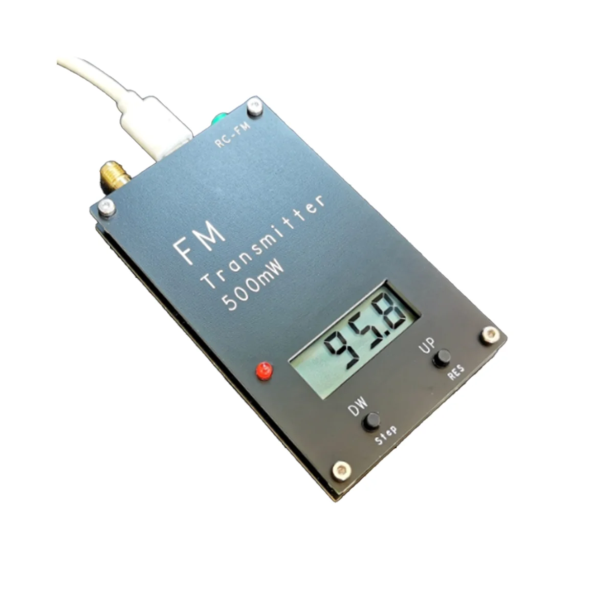

2000M 0.5W FM Transmitter Stereo Digital LED Display Frequency 88M-108MHz for Campus Radio DSP Radio Broadcast
