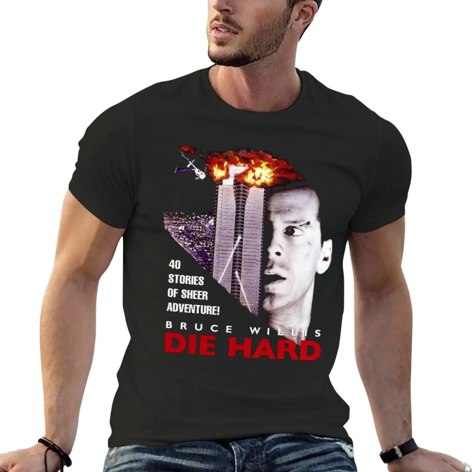 DIE HARD (Only works with black) T-Shirt basketball graphic tees Men's clothing