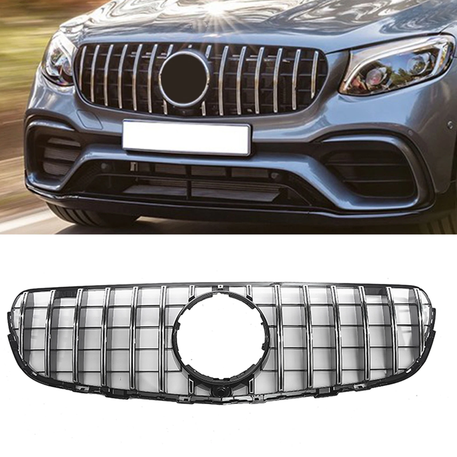 

Для Mercedes-Benz GLC W253/X253 2015-2019 GLC300 GLC250 GLC350 передняя решетка GT верхний бампер