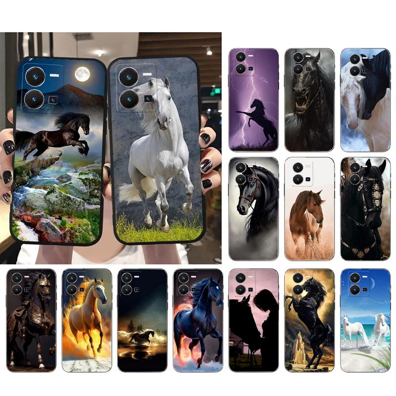 

Love Horse Phone Case For VIVO Y31 Y21 Y77 Y76 Y35 Y55 Y53S Y15S V21 V21E V20SE X50 X60 X70 Pro Plus Shell