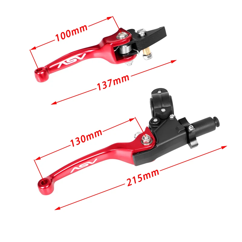 Universal Motocross Pit Dirt Bike CNC Aluminium ASV Brake Clutch Levers Handle for Honda Triumph Yamaha Suzuki Benelli Ducati