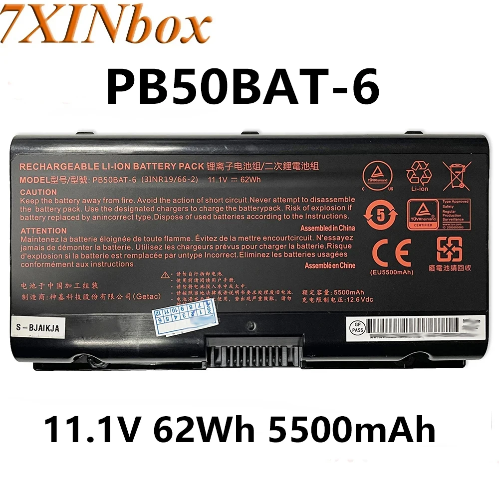 

Аккумулятор 7XINbox PB50BAT-6 3INR19/66-2, 11,1 В, 62 Вт-ч, 5500 мАч