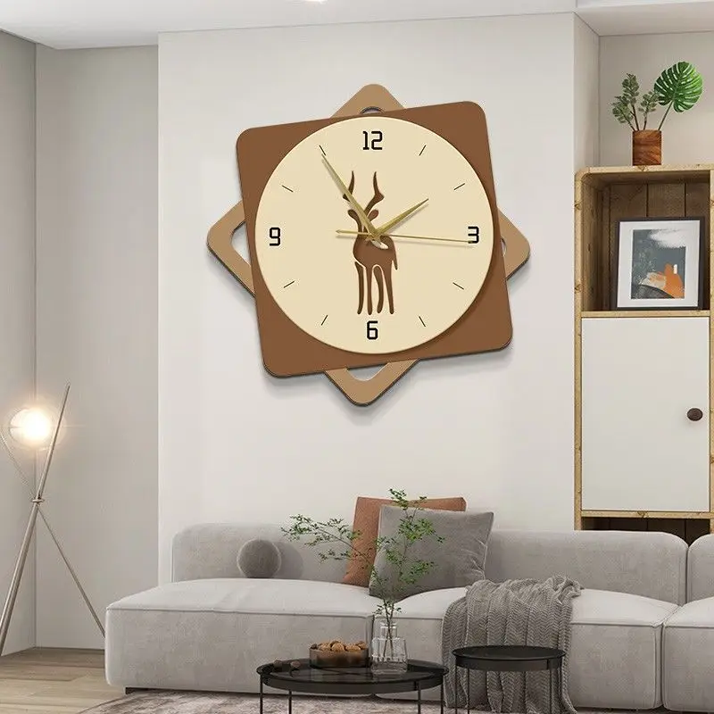 

Geometric Abstract Restaurant Wall Clock Home Light Luxury Modern Living Room Hanging Wall Clock Creative Fashion Hanging Watch
