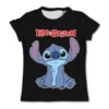 3-4Y Girls Disney Stitch T Shirts Summer Cute Cartoon Short Sleeve Children's Casual Clothing Quick Dry Tees T-shirt Kids' Top 6