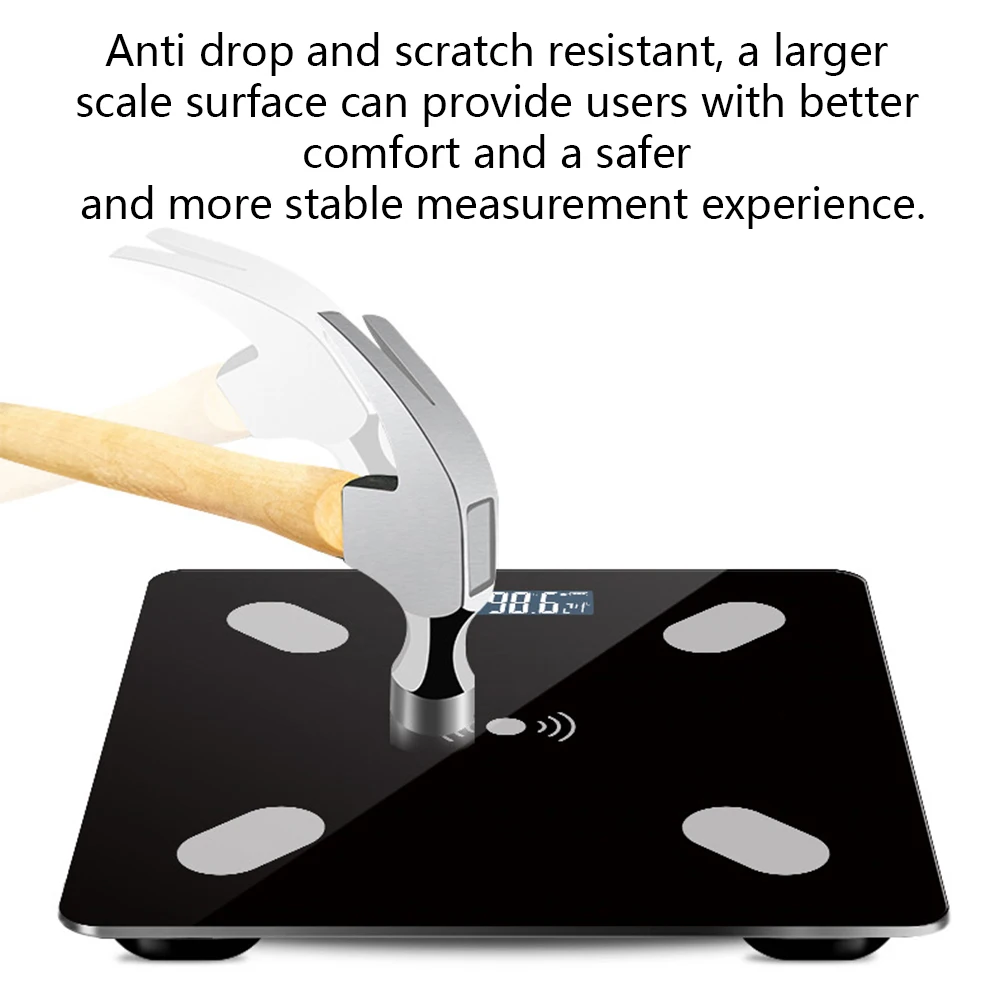 Digital Bathroom Scales 180KG Body Weight Weighing Scale LCD Electronic Black: 3 - 5 Days Free Delivery Only UK