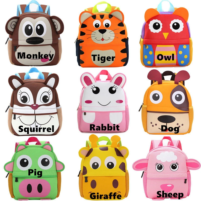 Kids Backpack With Safety Leash Lovely Children 3D Cartoon Rocket Lightweight School Bags Shoulder Bag Backpacks