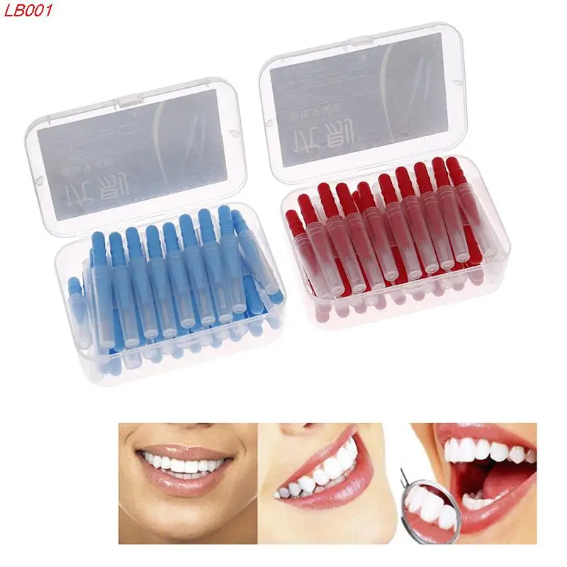 40PCS/lot Oral Hygiene Dental Toothpick Tooth Pick Brush Teeth Cleaning Tooth Flossing Head Soft Interdental Brush Eco-friendly