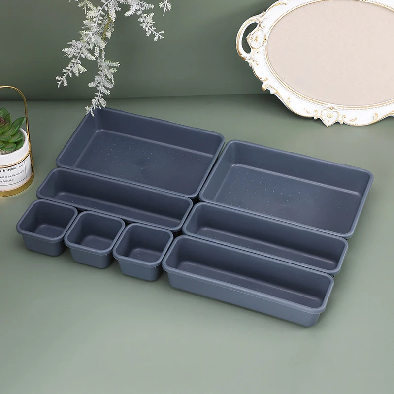 8-Piece Dustproof Drawer and Desk Organizer Set for Home and Office Essentials