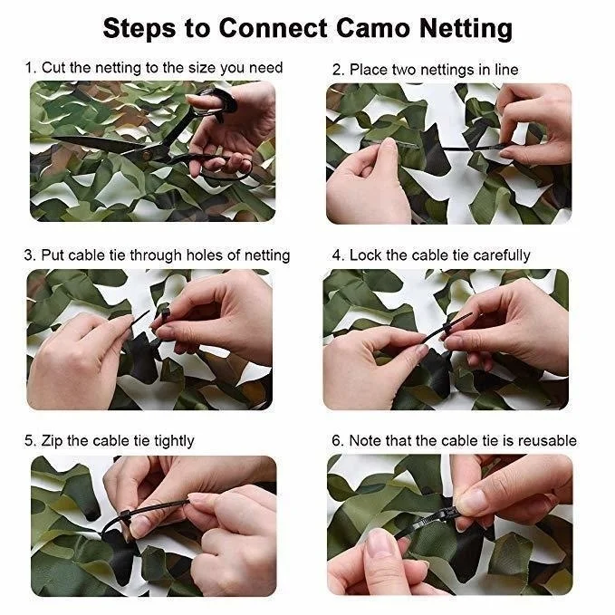 Description Picture 6 of item5*6m/1.5*3m Military Camouflage Net Camo Net Ultralight Car Camping Garden Tent Tarp Awning Sun Shelter Filet Camouflage Mesh