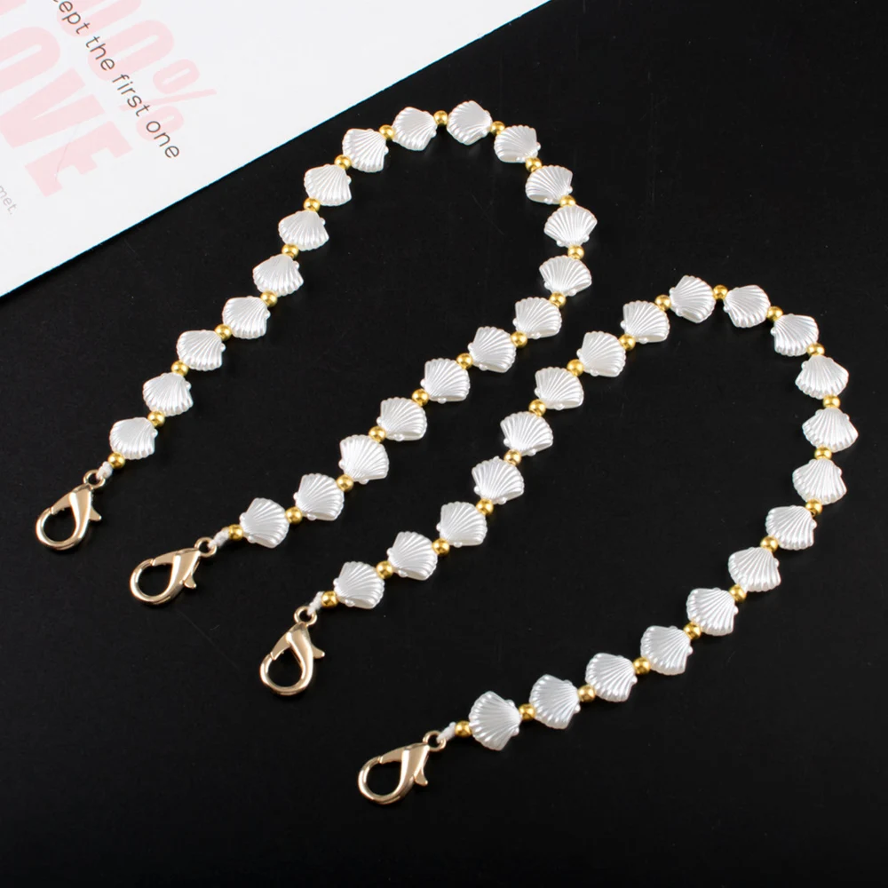 

Detachable Imitate Shell Bag Hand Chain Mobile Phone Case Chain Decoration Chain Phone Lanyard Handbag Strap DIY With Buckle
