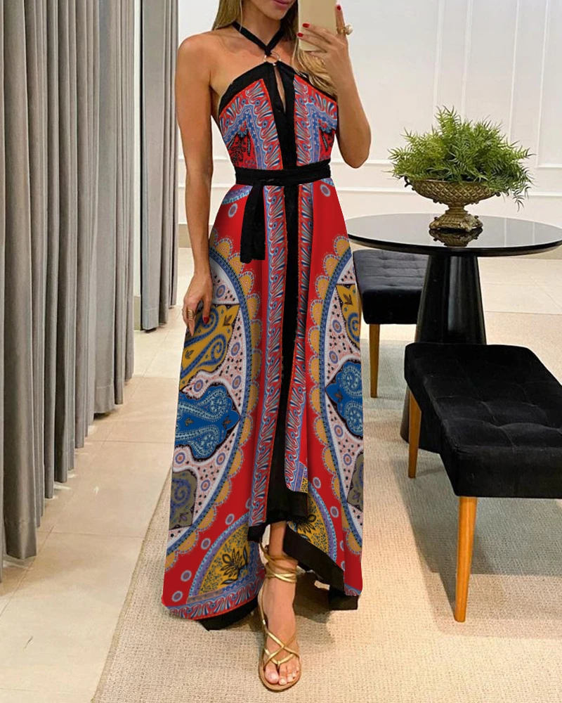bohemian scarf dress