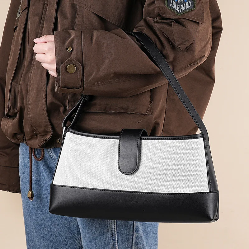 Crossbody Shoulder Hand Bag Cowhide Handbag Women's Y2k True Leather Top Layer Chain Highquality Versatile Underarm RetroFashion