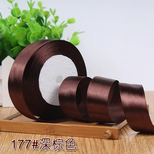 Silk Satin Ribbon for Gift Wrapping and DIY Crafts - 2.5cm, 25 Yards