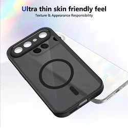 Luxury Matte Translucent Case with Magsafe Wireless Charging Compatibility for Vivo V60e (Frosted Black)