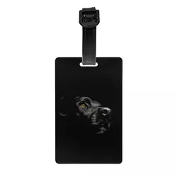 Black Labrador Retriever Luggage Tag Dog Suitcase Baggage Privacy Cover ID Label
