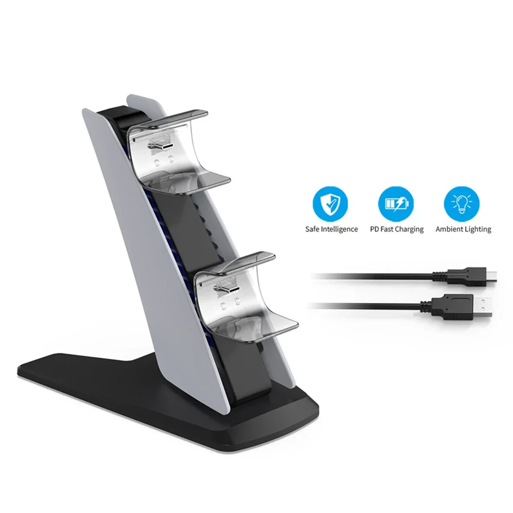 Dual Controller Charging Dock Station Wireless Joystick Charger Charging Stand Game Accessories For Sony PS5 Gamepad controller charger dock,controller charging base,controller charger