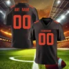 Custom Brown American Football Jersey Personalized Printed Team Name Number Adult Kids Quick-Drying Training Football Shirt 4