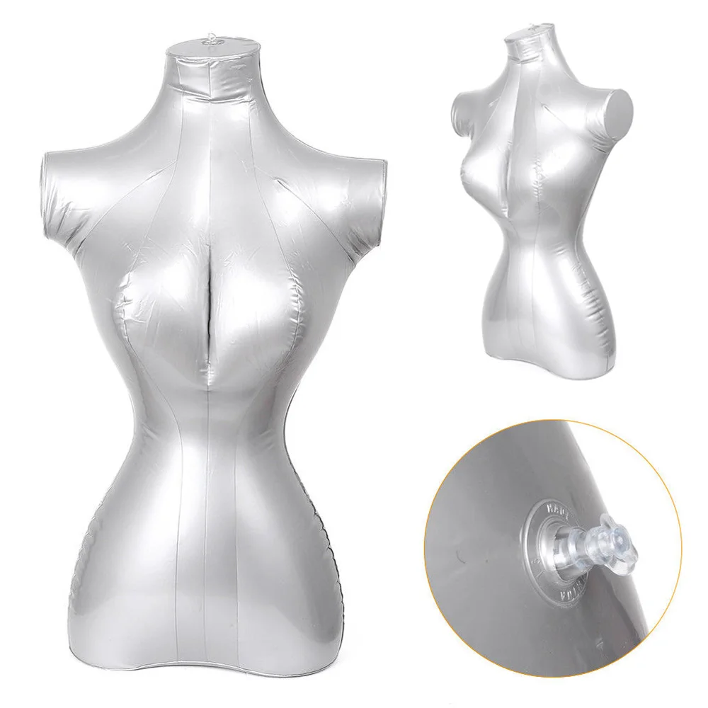 Inflatable Male Half Body Mannequin Torso Top Shirt Dress Form Dummy Model Display 