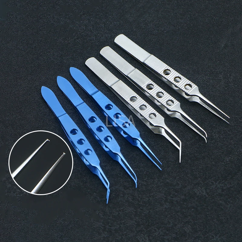 11cm Titanium Forceps Ophthalmic Micro Scissor Tweezer Titanium Microsurgical Instruments Eyelid Forceps Ophthalmic Cornea Scissors