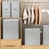 Stereoscopic storage boxes household storage boxes with windows organizing boxes fabric foldable large capacity closet storage g 2