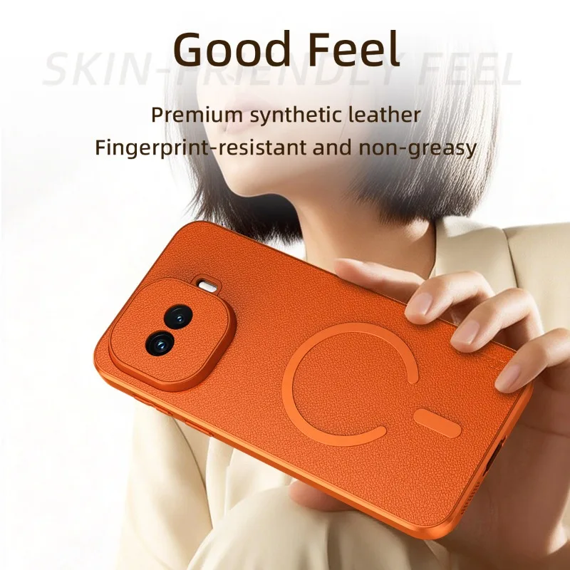 Magsafe Goat Leather Magnetic Wireless Charging Shockproof Phone Case